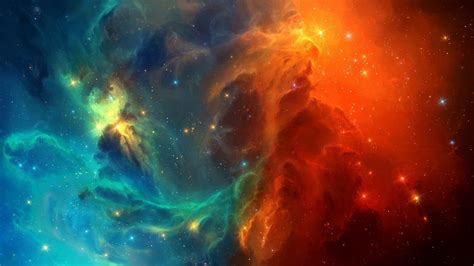Download 1366x768 Space Colorful Nebula Galaxy Stars Digital Art
