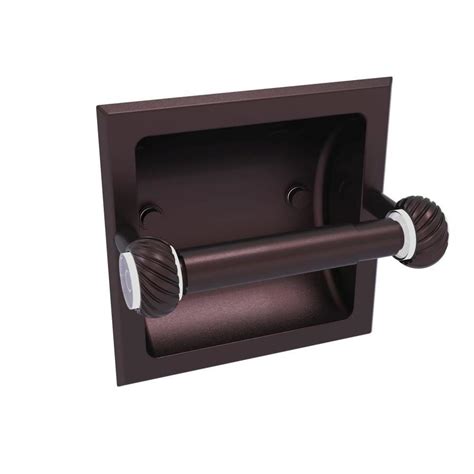 Simply place it on a flat surface and enjoy a lifetime of style and convenience. Allied Brass Clearview Antique Bronze Recessed Double Post ...