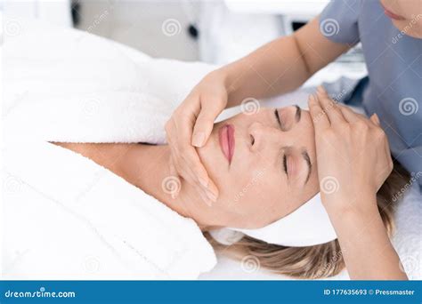 Sculpting Face With Massage Stock Image Image Of People Wellbeing