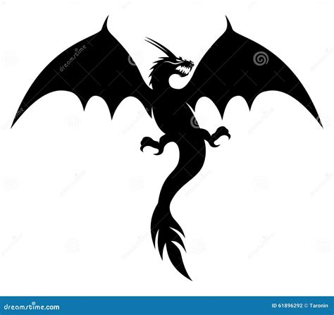 Dragon En Noir Et Blanc Fond Décran Dessin Monochrome Foncé