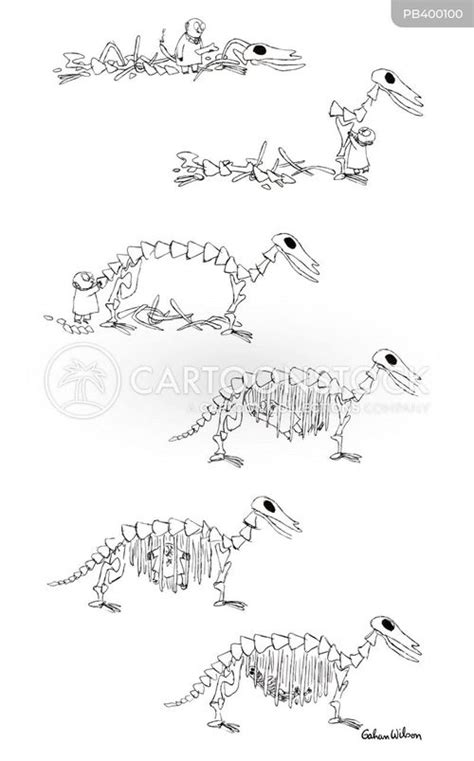 Dinosaur Fossils Cartoon