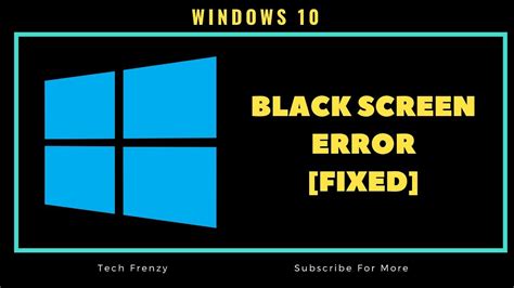 Windows 10 Fix Black Screen With Cursor