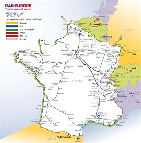 Map Of The High Speed Rail Network Tgv France Train Char Flickr