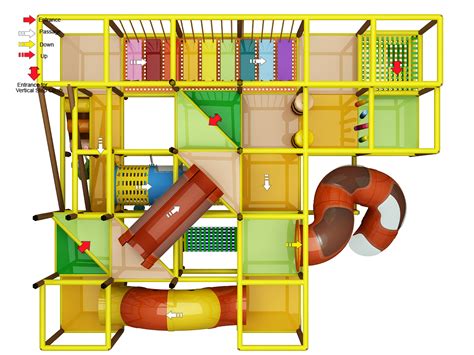 Small 3 Level Generic Play Structure Indoor Playgrounds International