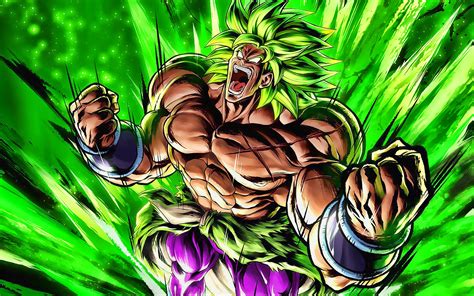 Express yourself in new ways! Download wallpapers Evil Broly, green lightnings, Dragon ...