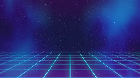 Premium Stock Video Motion Retro Blue Lines In Space With Abstract