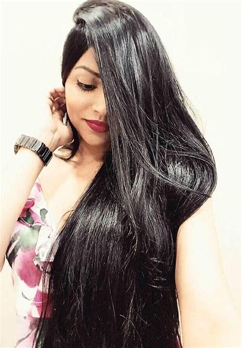 Silky hair can improve your entire look. Lovely long silky hair | Long black hair, Long silky hair ...