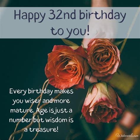 Beautiful Happy 32nd Birthday Cards And Funny Images