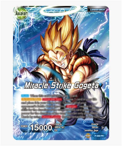 Dragon Ball Super Card Dragon Ball Super Gogeta Card Hd Png Download