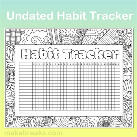 Free Undated Printable Habit and Mood Trackers - Over 40 Trackers for Your Bullet Journal and