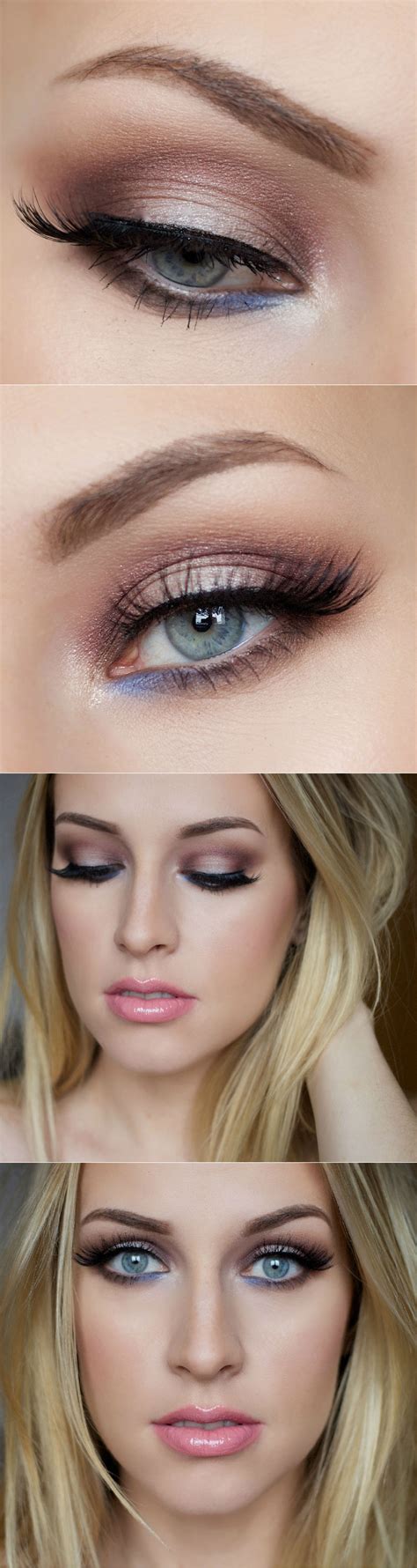 Thick, winged black eyeliner and pencil gray eyeliner at the bottom. 5 Ways to Make Blue Eyes Pop with Proper Eye Makeup - Her ...