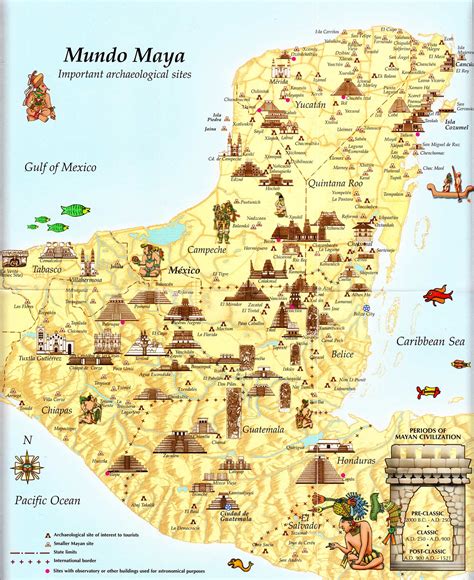 Mayan Pyramids In Mexico Map Floria Anastassia