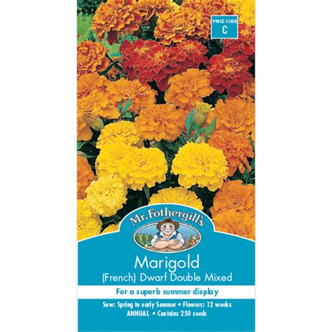 Mr Fothergills Dwarf Double Marigold Flower Seeds Bunnings Australia