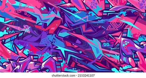 Flat Abstract Urban Street Art Graffiti Stock Vector Royalty Free