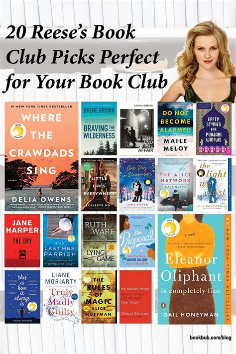 reese witherspoon has 20 great book recommendations for your weekend best book club books