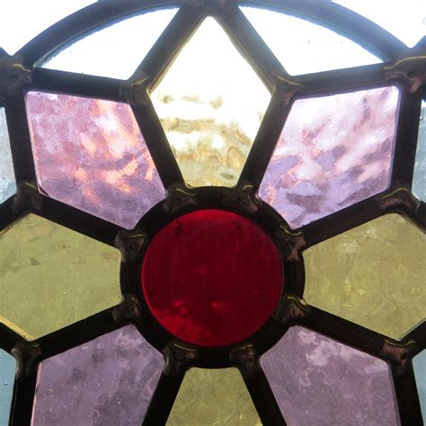 Red Star Stained Glass Panels From Period Home Style