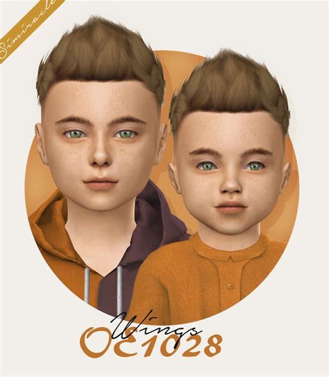 Simiracle Wings Oe1028 Hair Retextured Sims 4 Hairs Toddler Hair