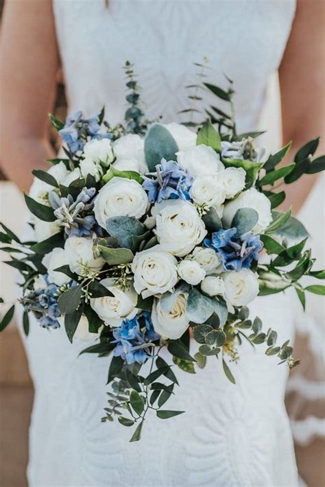Blue Wedding Bouquets And Flowers 24 Colors For Wedding