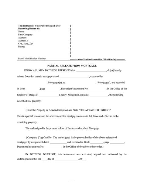 Register Of Deeds Of County Wisconsin On Date The Following Form