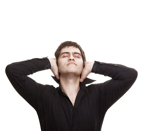 Pensive Man With Closed Eyes Stock Image Image Of Hair Head 19367395