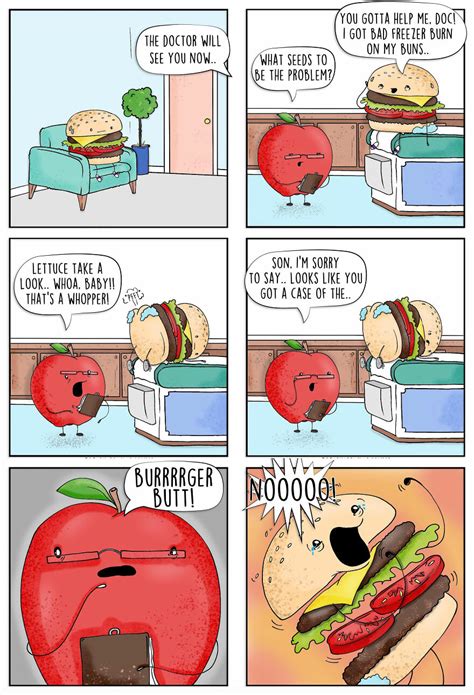 30 funny comics about food that are full of puns and jokes by this artist