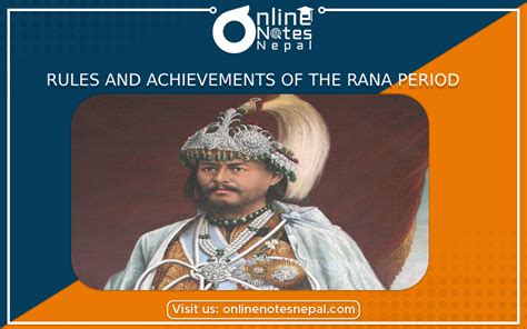 Rules And Achievements Of The Rana Period In Grade 9 Online Notes Nepal