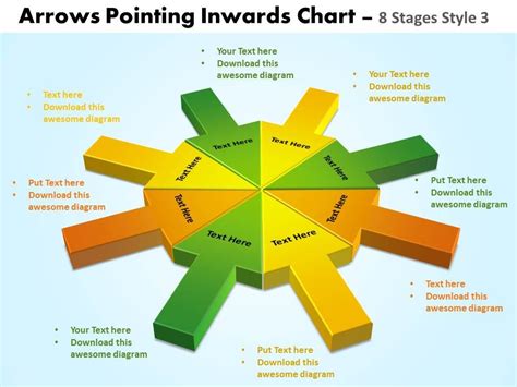 Arrows Pointing Inwards Chart 8 Stages 2 Powerpoint Presentation