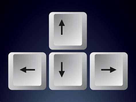Keyboard Buttons With Arrows Icons Vector Free Download