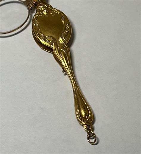 Krementz 14k Gold Art Nouveau Lorgnette Chatelaine Folding Opera Glasses Es101 Ebay