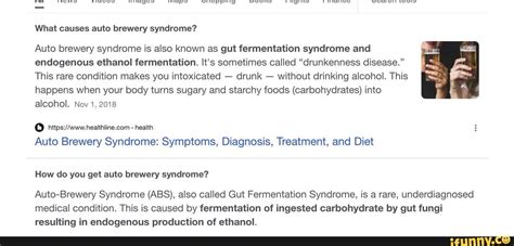 what causes auto brewery syndrome auto brewery syndrome is also known as gut fermentation