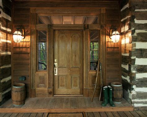 Log Cabin Style Front Door Houzz