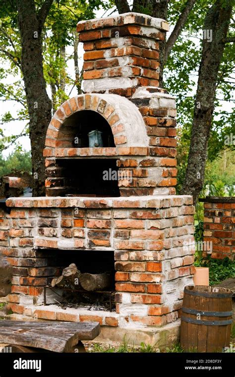 Outdoor Brick Fireplace For Cooking Outdoor Barbecue Stock Photo Alamy