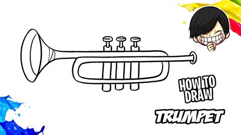 How To Draw Trumpet Youtube