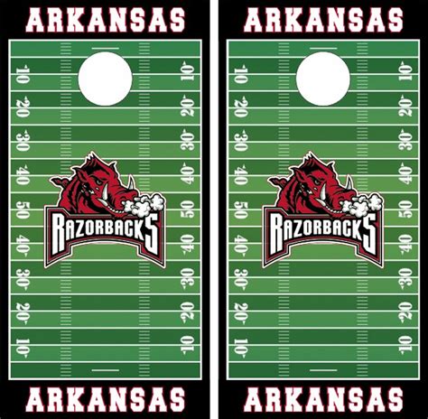 Arkansas Razorbacks Version 9 Cornhole Wraps Set Of 2 Custom