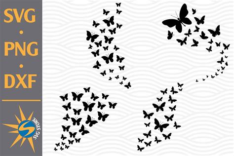 Butterflies SVG, PNG, DXF Digital Files Include (814909) | Cut Files