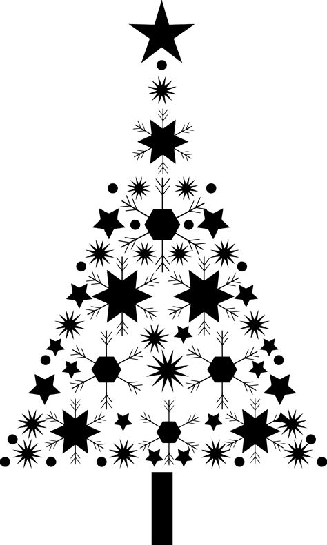 Black and white trees clip art. Library of abstract christmas tree vector transparent ...