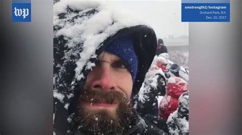 Buffalo Bills Fans Brave The Snow To Attend Game Youtube