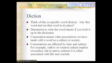 Analysis of Speaker and Diction in Poetry - YouTube