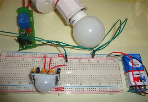Automatic Room Lights Using Pir Sensor And Relay Circuit Diagram
