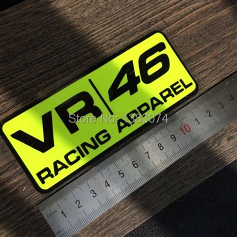 12 5 5cm Wholesale Valentino Rossi Sticker Vr 46 Racing Apparel Vinyl