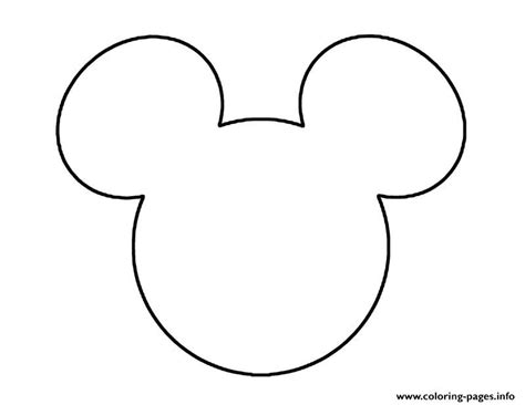 Print Mickey Logo Disney 3d8c Coloring Pages Mickey Mouse Template