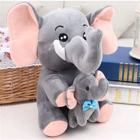 30cm Height Plush Elephant Doll Toy Kids Sleeping Back Cushion Cute