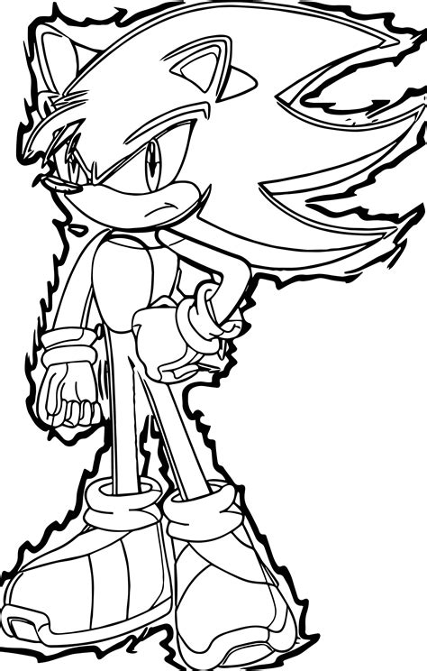 Awesome Sonic The Hedgehog Fire Body Coloring Page Power Rangers
