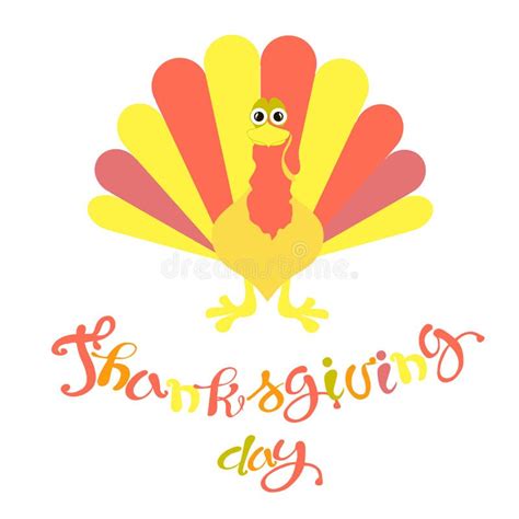 Flat Design Typography Banner Thanksgiving Stylised Red And Yellow