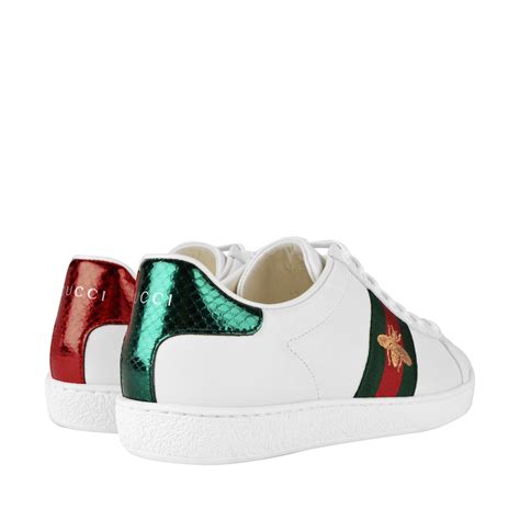 Gucci New Ace Embroidered Bee Trainers Men Low Trainers Flannels