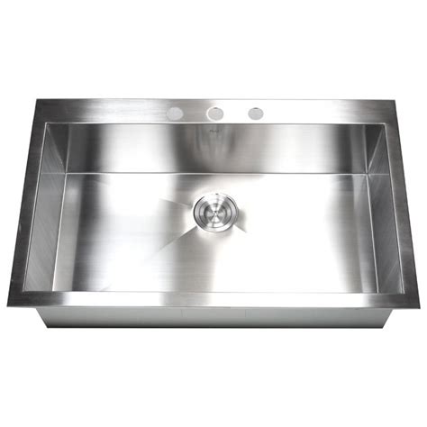 Stainless steel sinks are thus a great option due to their durability and sleek looks. 36 Inch Top-Mount / Drop-In Stainless Steel Single Super ...