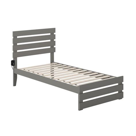 Afi Furnishings Oxford Grey Twin Wood Platform Bed In The Beds