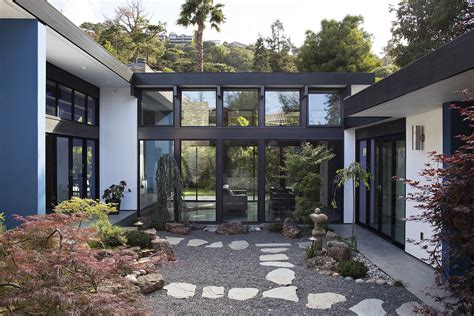 Modern Atrium House Architect Magazine Klopf Architecture Belmont