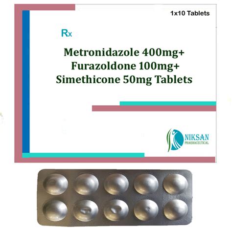 Metronidazole 400mg Furazolidone Simethicone Tablets General Medicines