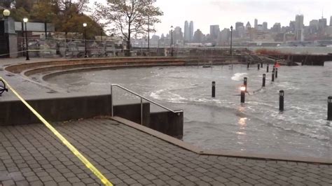 Hurricane Sandy Hoboken 10 29 At 9am Pier C Park Youtube